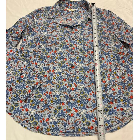 Boden Womens 10 Regular Ditsy Floral Contemporary Office Button Down Top Dainty - Picture 8 of 8